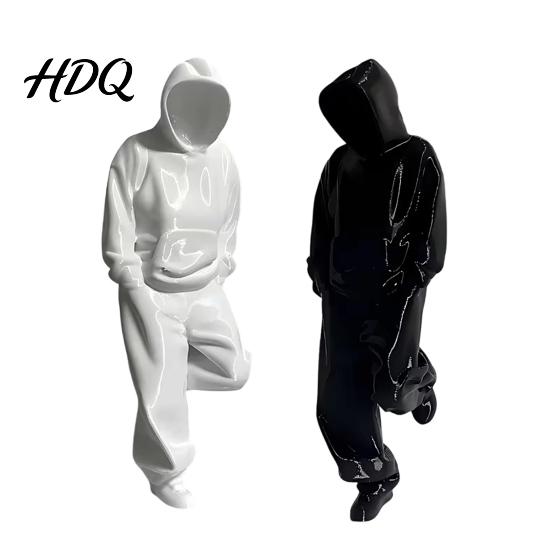 Home Office Decor Thinker Figurine 3D Printed Sweatsuit Man Statue for Eco-friendly Gift Idea Desk Bookshelf Decor Collectible Ornaments Men