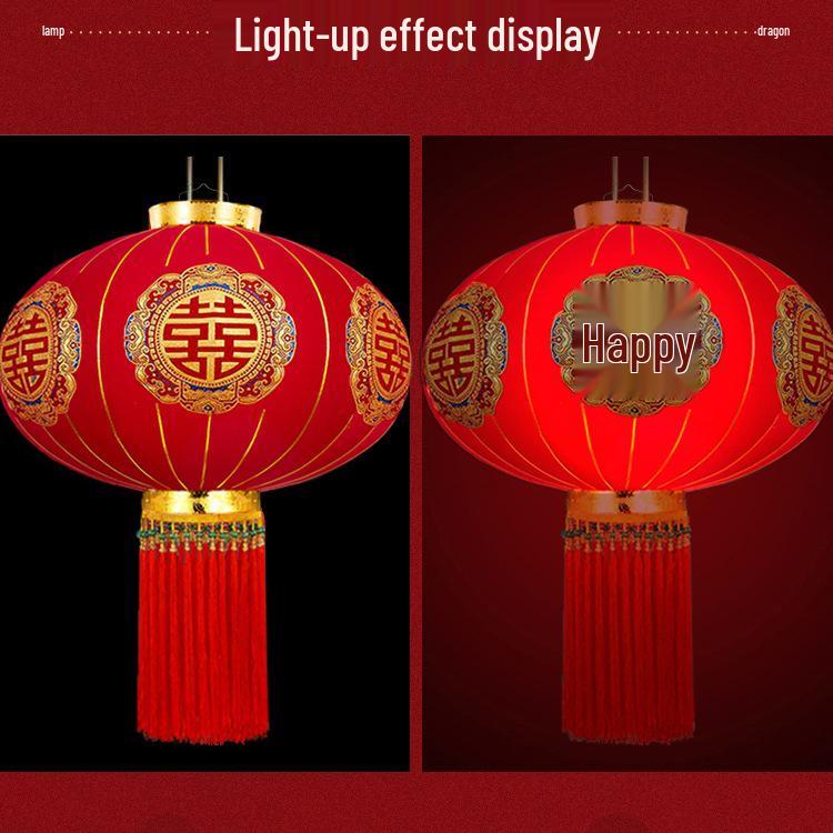 2025 Chinese Wedding Xi Character Red Lantern for Outdoor Balcony or Front Door Decoration