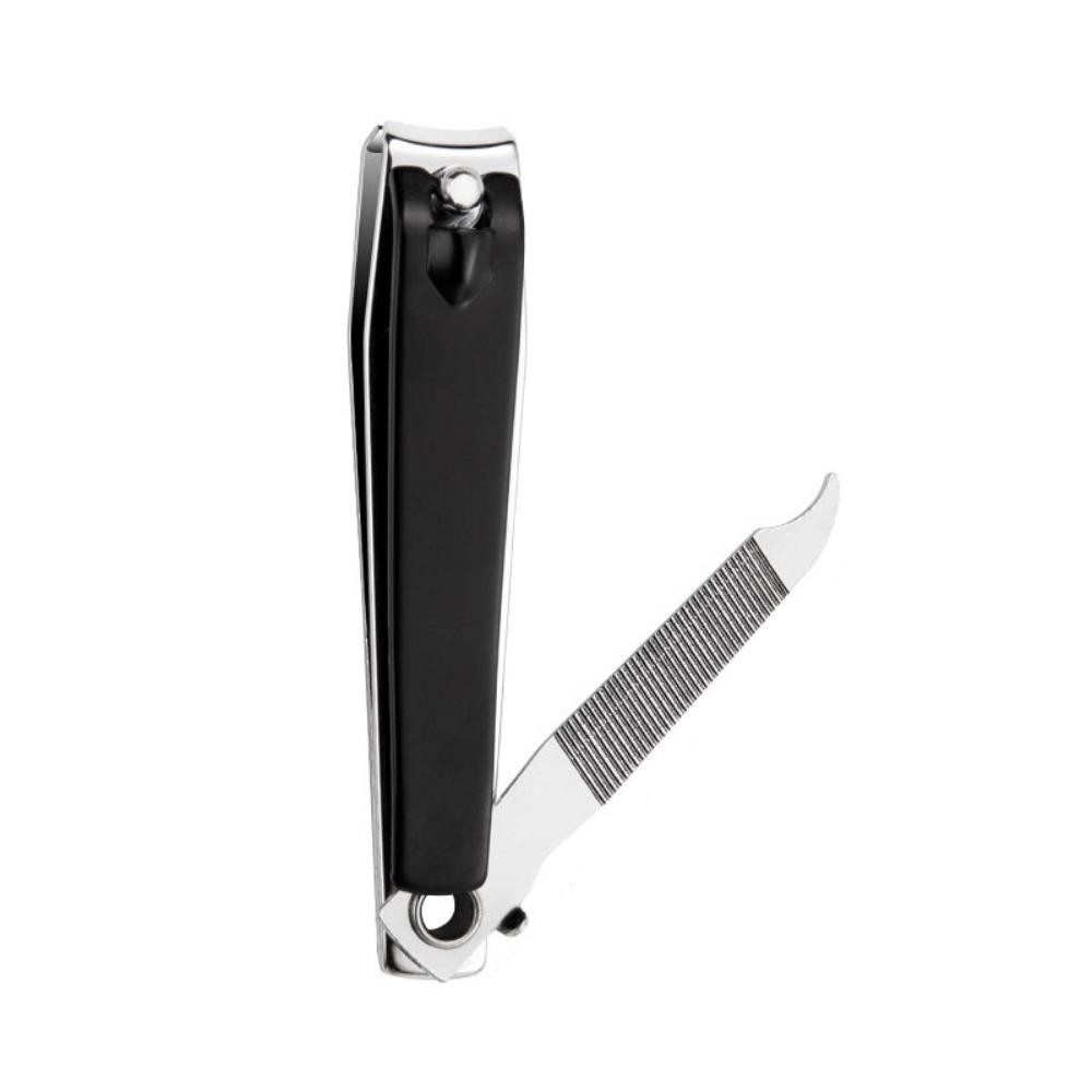 Stainless Steel Nail Nipper Black Fingernail Clipper Sharp and Durable Toenail Trimmer  Travel