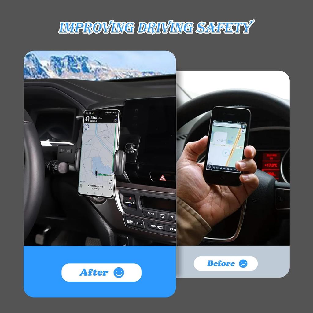 Phone Mount for Honda Pilot 2016-2022, Phone Holder Mount with Self-Adhesive Base for Dashboard Air Vent Lower, Compatible with iPhone & All