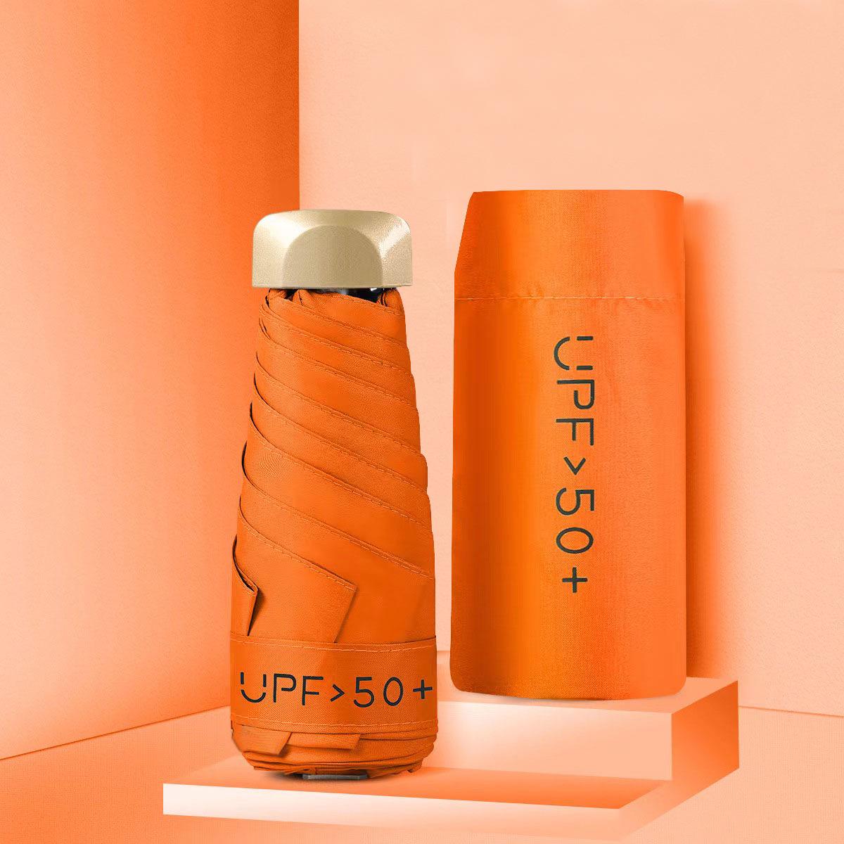 

Мини черный карманный зонт с защитой от УФ-лучей: Защита от солнца и дождя, Суперлегкий зонт