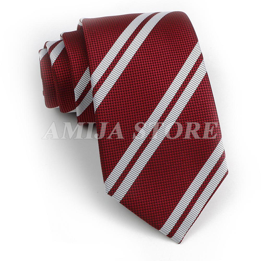 Men's Fashion Tie 7.5cm Tie Sage Green Orange Stripes Ties Business Meeting Suit Wedding Party Office Tie Men's Gift  Accessorie