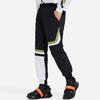 Li Ning Color Block Elastic Waist Sports Pants Men Bottoms Black AYKSA95-2