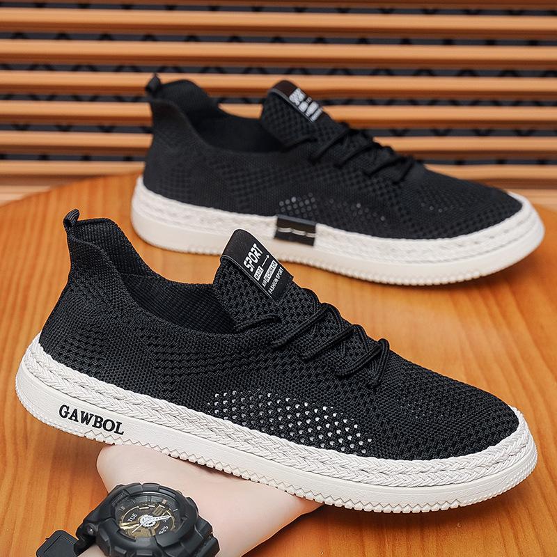 fashion Summer Men Shoes The New Breathable Hollow Out Mesh Shoes Flying Weaving Sneakers Casual Shoes Casual Loafers Zapatillas Hombre