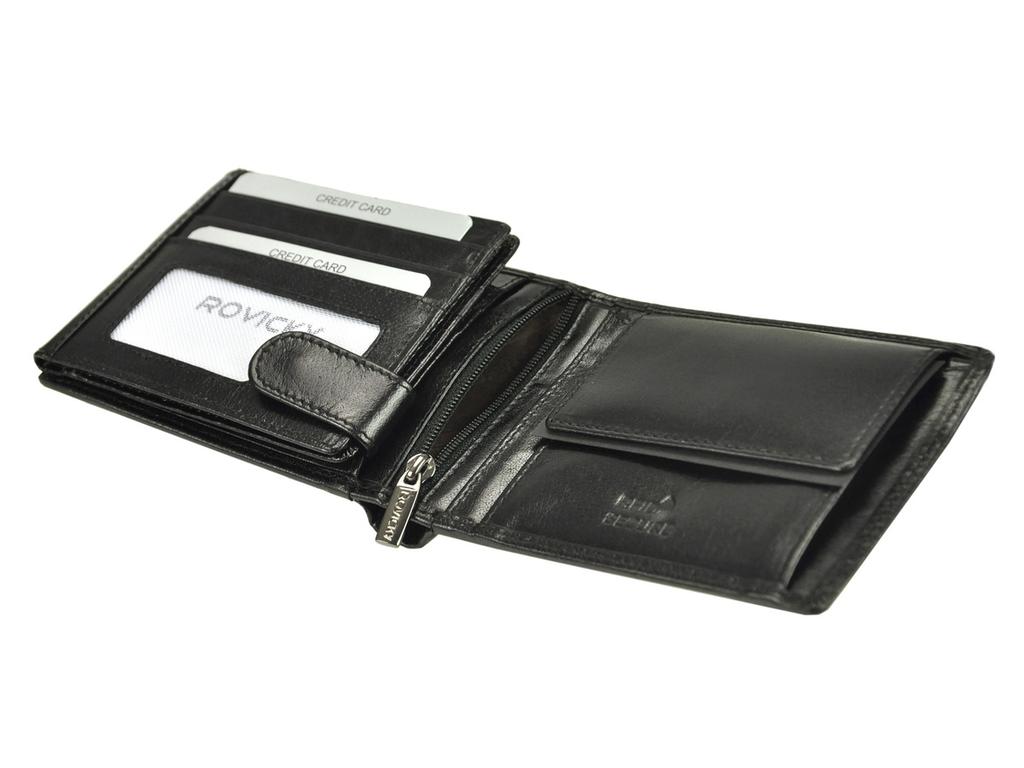 Skórzany męski portfel Rovicky PC-103-BAR RFID