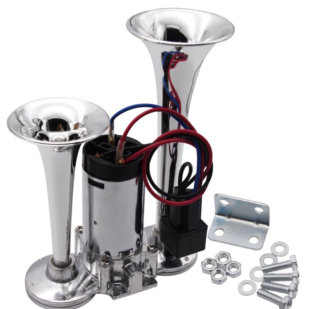 

150DB Horn Super Loud Car Electric Horn Dual Trumpets Air Horn Speaker For Car Truck SUV Boat Train Motorcycle RV 12V