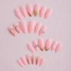 Luxury 3D Pearl Flower Nude Pink Wearable Nails - Sweet French Style Fake Manicure