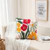 Gestickter Blumen-Kissenbezug, Kissenbezug im pastoralen Stil, Sofa/Bett