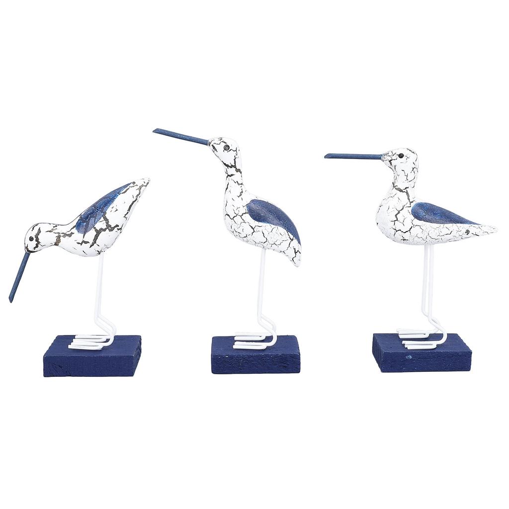 Seagull Figurine Composite Wood Iron Vivid Exquisite Seagull Seabird Statue for Desktop Décor