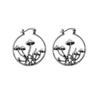 2024 Retro Fashion Hollow Mushrooms Hoop Earrings for Women Personality Geometry Round Hip Hop Rock Punk Jewelry Accessories