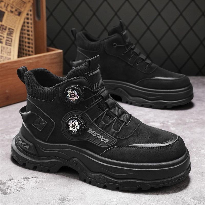 Shoes Winter work waterproof and non-slip labor insurance shoes Outdoor mountaineering thick-soled heightening Martin boots