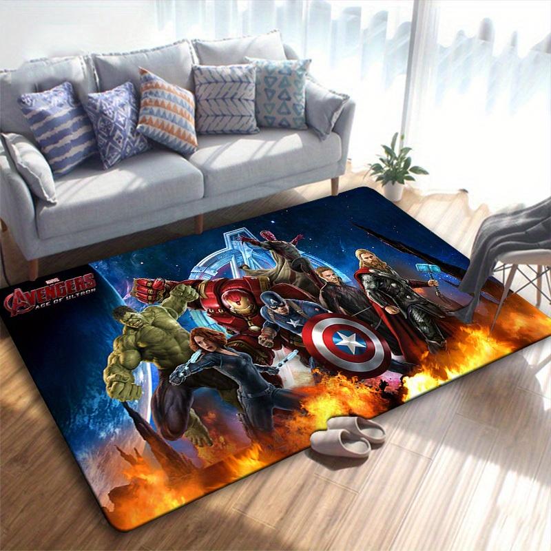 1 Stück Marvel Avengers Superhelden Teppich, Rutschfeste Fußmatte, Cartoon-Charakter-Design, Weicher Samt, Raumdekoration, Waschbar