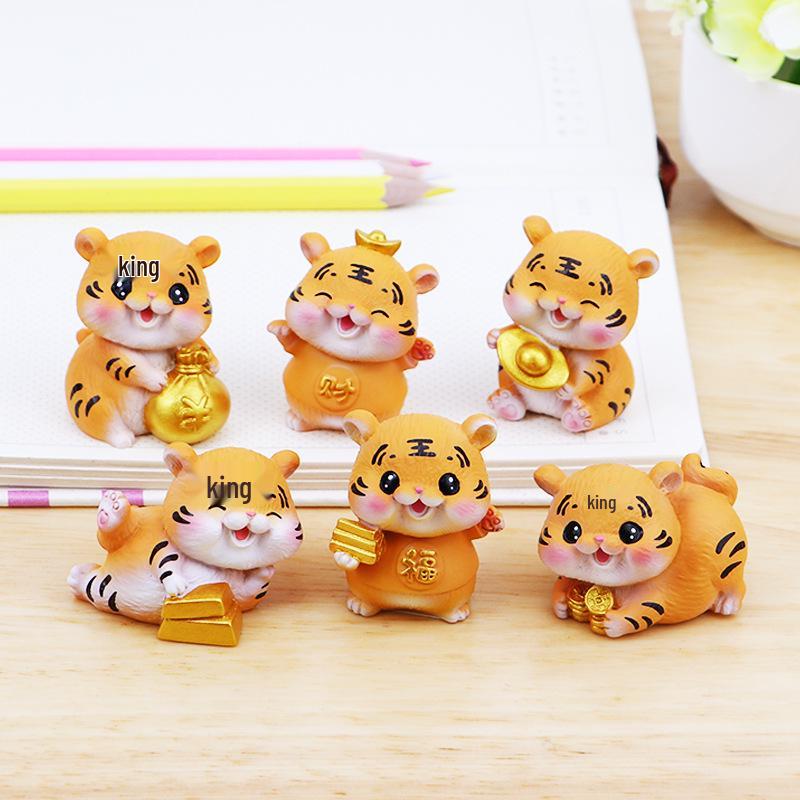 Adorable Mini Tiger Desktop Ornament & Car Interior Decoration