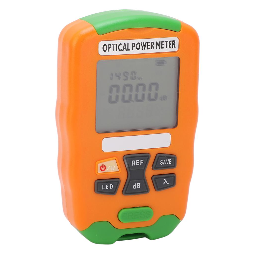 Orange Mini Fiber Optic Power Meter Fast Accurate Sensitive Robust Small Optical Fiber Tester ?70