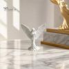Guardian Angel Decor 3D Printed Elegant Figurine with Large Wings, Decorative Statue, Delicate Pleat Curve Statue Art Crafts Decoration for Home Shelf