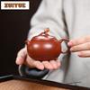 120ml Authentic Yixing Purple Clay Teapots Handmade Large Caliber Pot Raw Ore Zhu Mud Kettle Chinese Zisha Tea Set Tea Items
