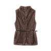Za Autumn and Winter New Arrivals Women's Clothing Zr European and American Style Fashionable Versatile Faux Fur Effect Sleeveless Jacket with Belt