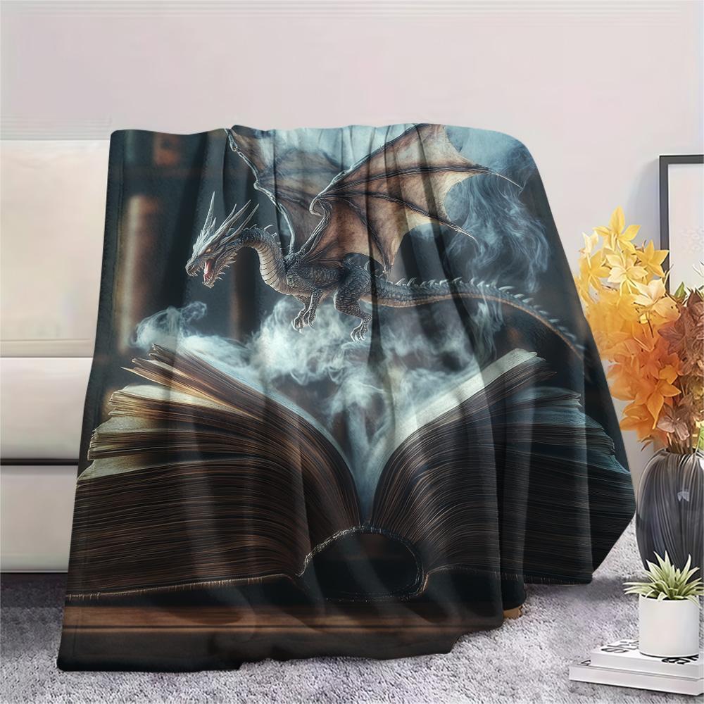 Glowing Books  Print Flannel Blanket, High Quality Comfortable for All Seasons, Home Decor, Warmth and Comfort
