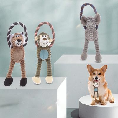 Squeaky Cat Toys Plush Puppy Chew Toy for Teething Training Cat Toys for Small Dogs Toy for Cute Knot Interactive Cat Toy