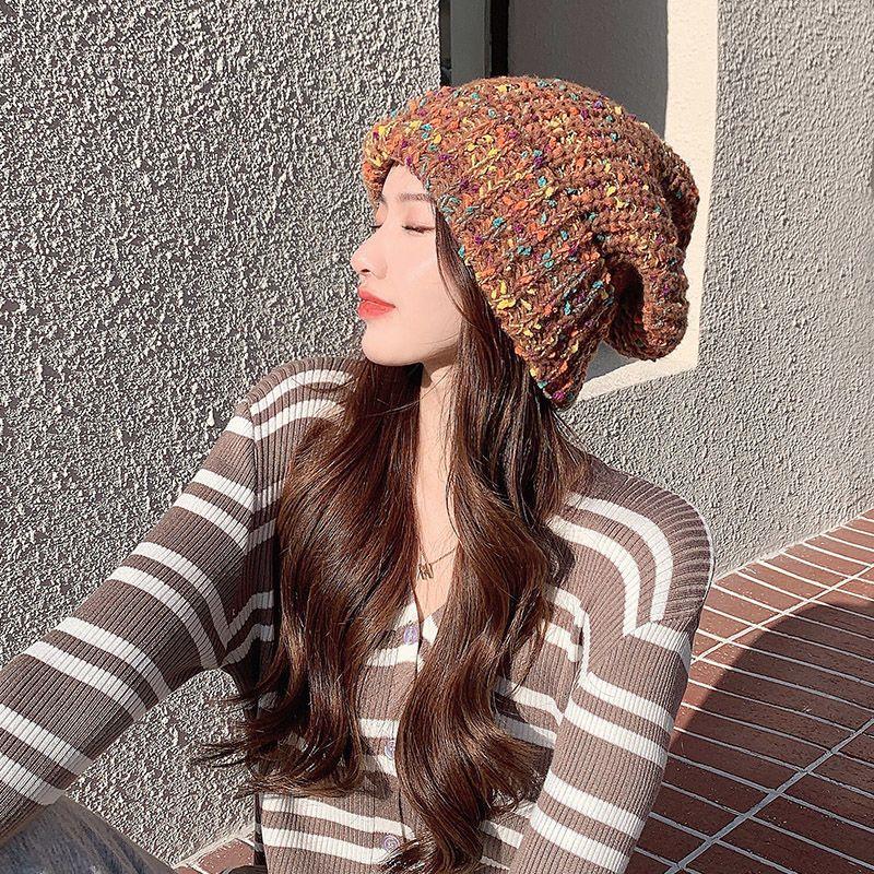 Women's Hat  Autumn Winterheattech Big Head Circumference Loose Hat Fashion Hat