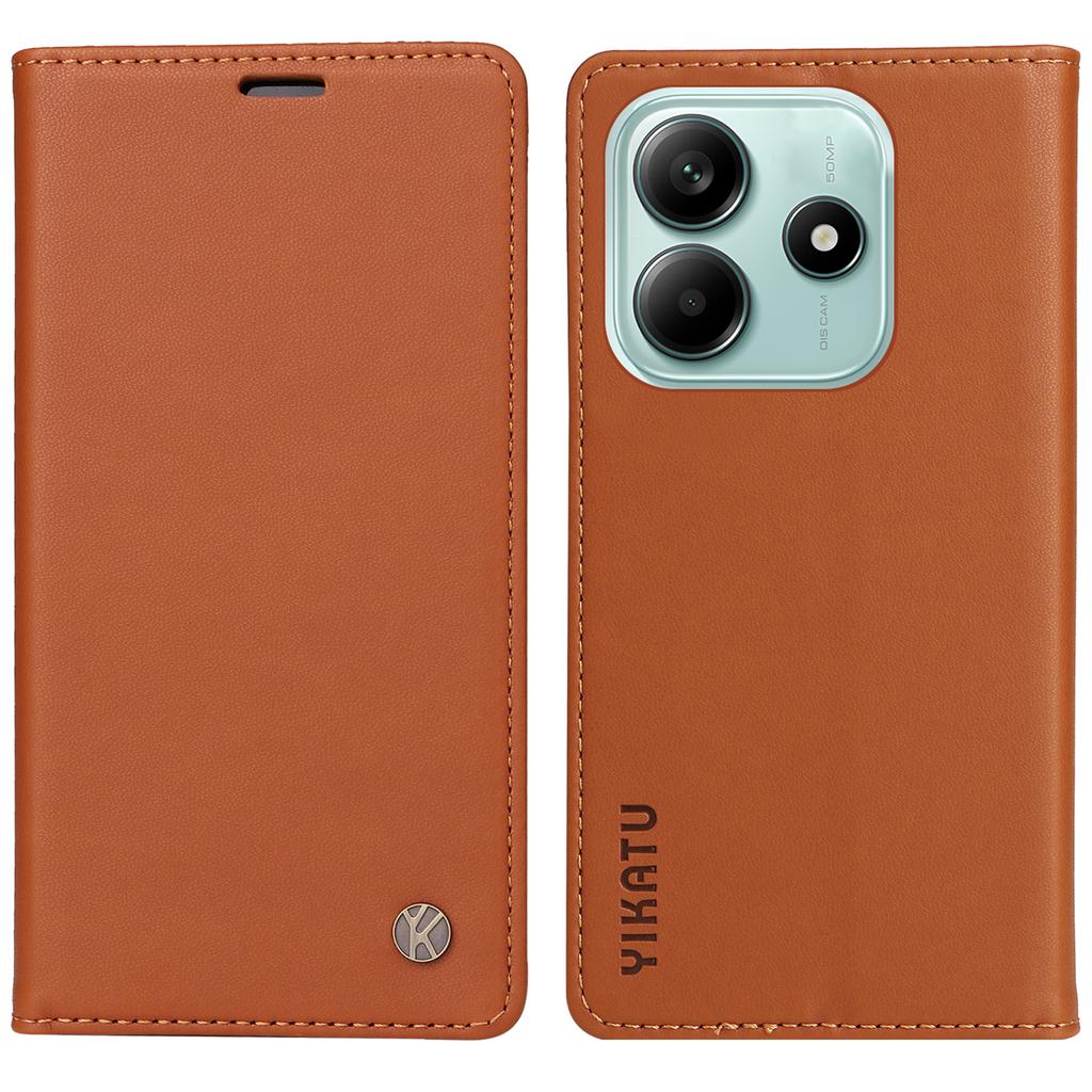YIKATU YK-001 For Xiaomi Redmi Note 14 5G Case Stand Leather Phone Cover Strong Magnetic Closure