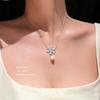 Seiko Women's Korean Style Pearl Snowflake Clavicle Necklace - Simple, Fashionable, Light Luxury Micro-Inlaid Design