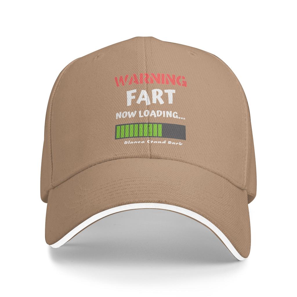 Warning Fart Now Loading Baseball Cap  y2k Cute Female Male Hip Hop Hats Adjustable Design Hunting Camping Snapback Cap Gift