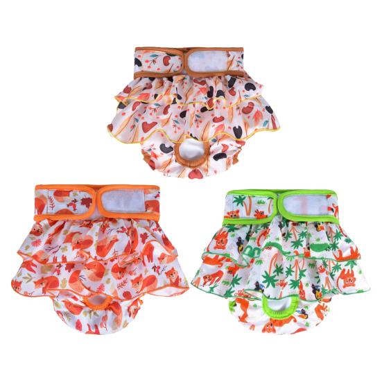 Yousheng Haustierwindel Atmungsaktiv Hautfreundlich Hoch Saugfähig Farbecht Waschbar Anti-Belästigung Polyester Welpen Hygienehöschen Hündin