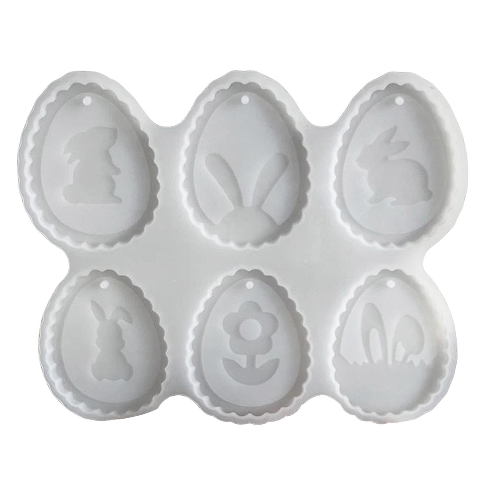 

Гибкая силиконовая форма для поделок в форме кроличьих яиц, форма для подвески в виде кроликов, форма для изготовления пасхальных украшений, инструмент для ювелирных изделий T2