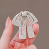 Big Bow Brooch High-End Femininity Versatile Diamond Corsage Niche Design Pin Suit Accessories