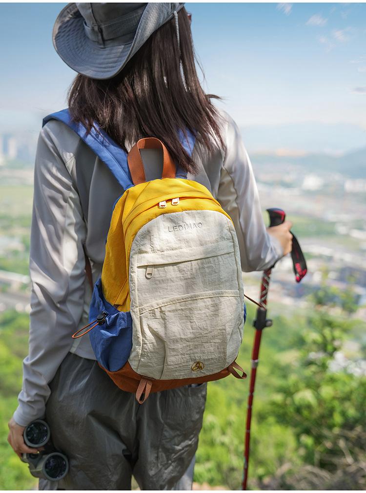 Schoolbag High-value sports travel bag Lightweight color matching backpack Outdoor large-capacity backpack Ultra-light commuter student schoolbag