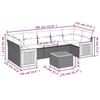 VidaXL Salon de Jardin avec Coussins 8 pcs, Canapés de Terrasse, Ensemble de Meubles de Patio, Mobilier d'Extérieur, Noir 3227490