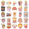 50pcs Cartoon Popcorn Stickers: Fun Food & Snacks Graffiti for Notebooks, Journals, and DIY Projects