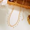 Cadena Cruzada de Doble Capa con Circonita Cúbica Anillo para Ombligo Cadena para la Cintura para Mujer Tono Dorado Cadena Corporal Ajustable Joyería para el Vientre