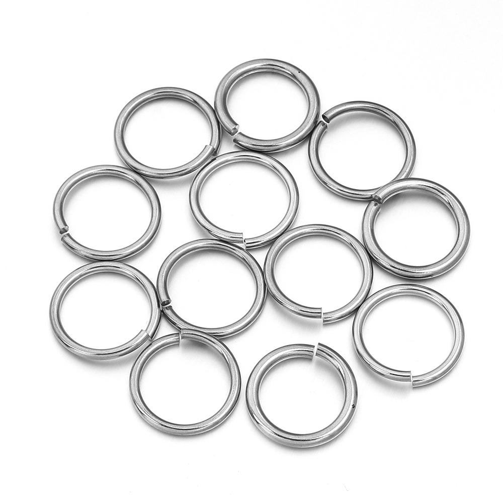 20pcs/lot Multisize Stainless Steel Jump Rings Round Open Ring Split Rings Connectors DIY Keychains Bracelet Jewelry Accessories