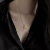 New 925 Silver Necklace Personality Charm Simple Style Geometric Shape Pendant Choker for Women's Exquisite Jewelry