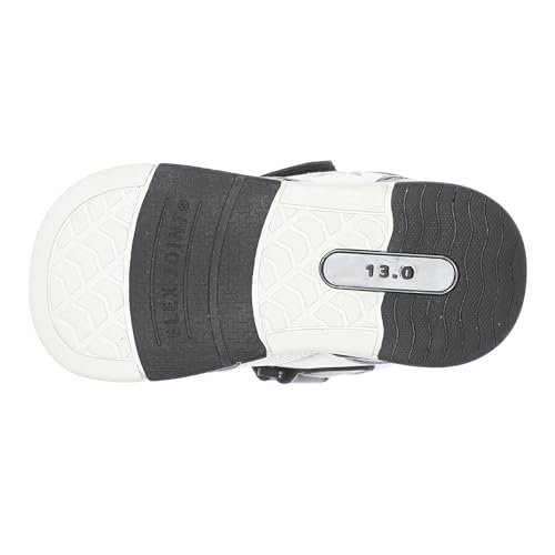 Moonstar Baby Shoes, High-Top, Sizes 13-18cm, 0.5cm Wide, for Boys and Girls, Black/White, 14.5cm, 2E