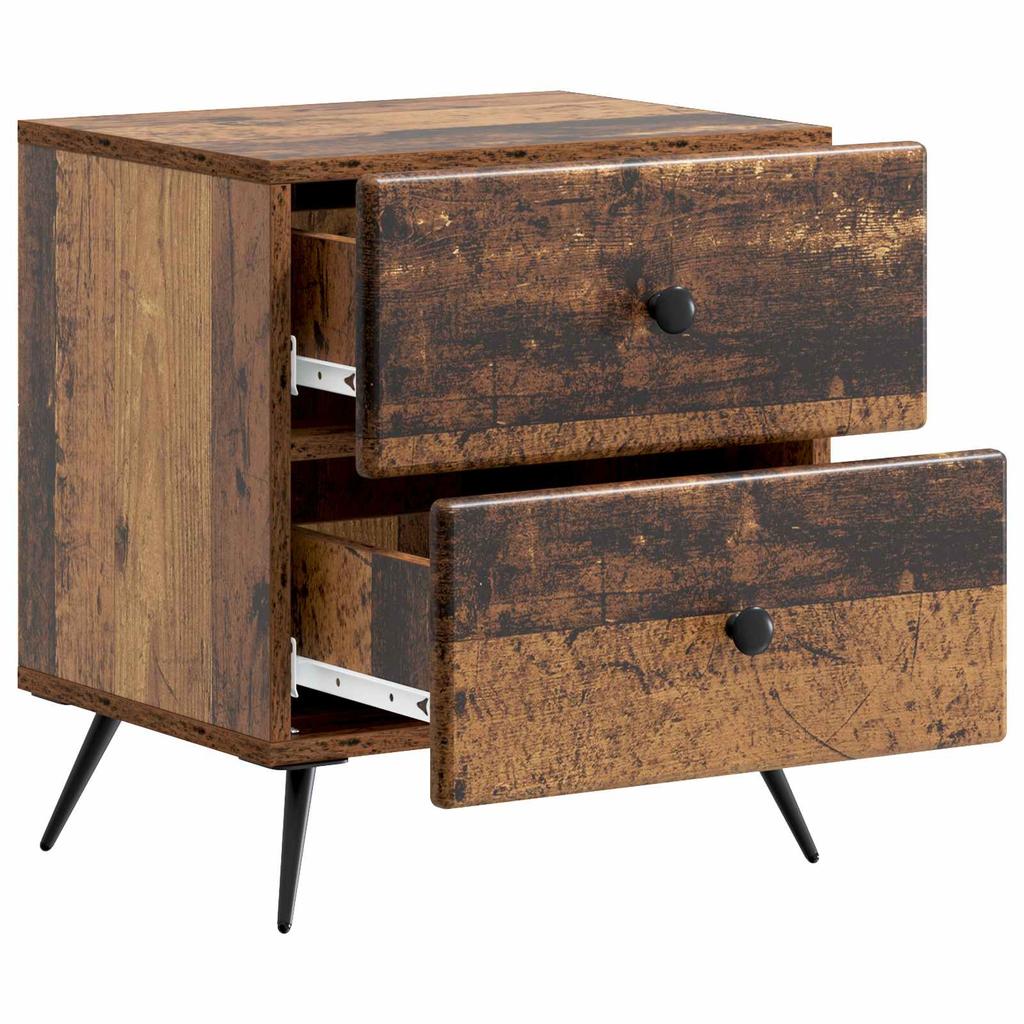 Nightstand Reclaimed Wood Look 43 x 34.5 x 47.5 cm Engineered Wood