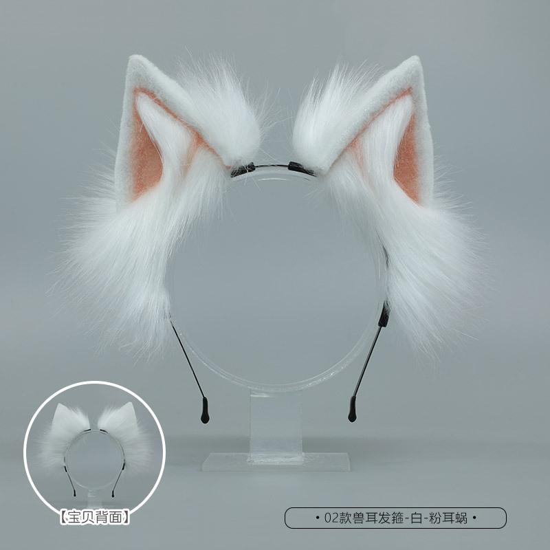 Fox Ear Headband Kawaii Cat Ears Headwear Girl Cosplay Hair Accessories Women Hair Hoop Halloween Party Role Play Costume Props