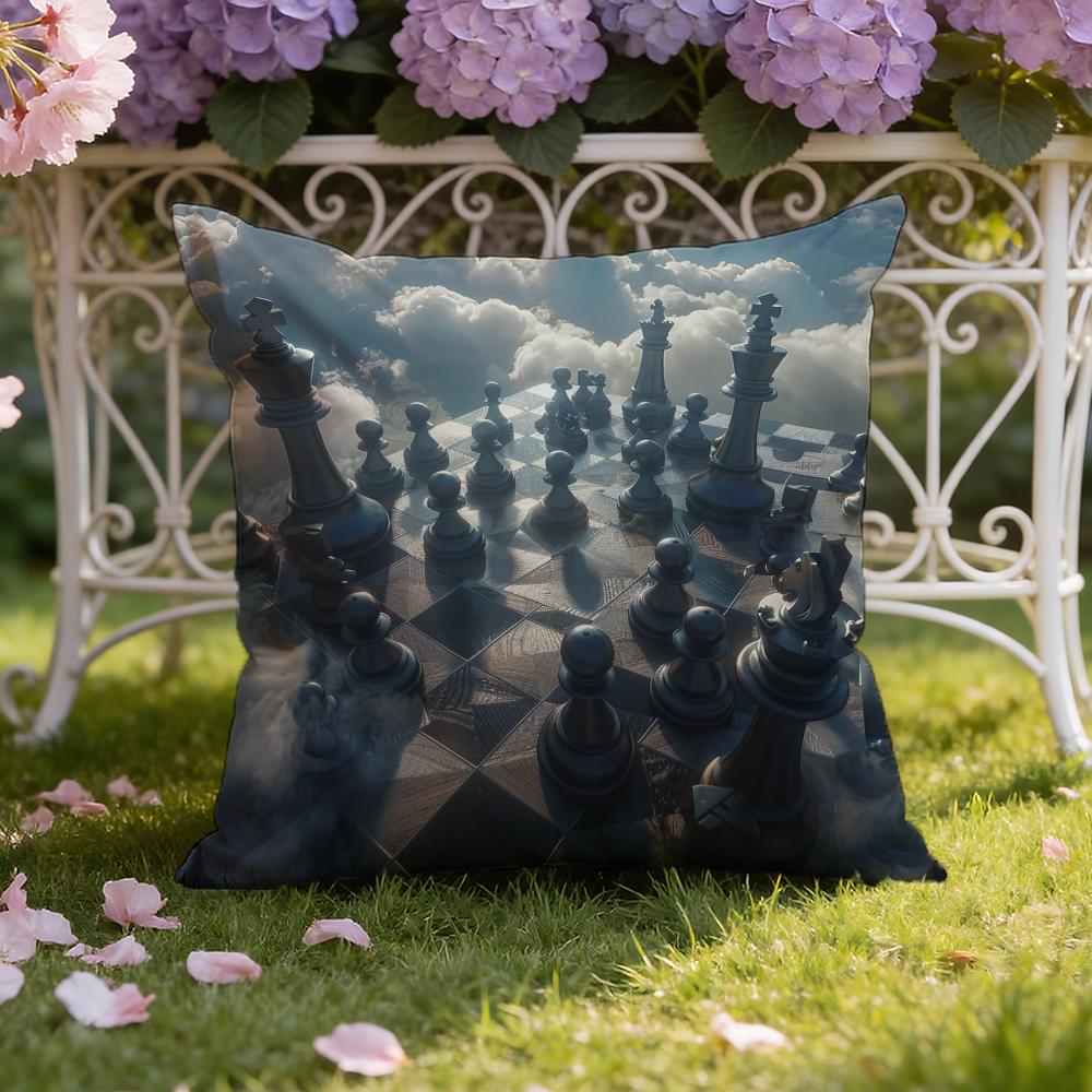 

Classic Chess Cushion Cover Home & Car Dual-Scene Pillow Cover: Reversible for Premium Comfort 30cmx30cm
