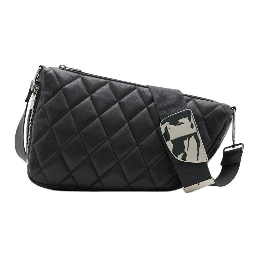 

Burberry Shield Adjustable Mesh Shoulder Strap Zipper Closure Lambskin Medium Crossbody Bag Women bags Slate 80874781 Basic Set (Bag+Dust Bag)
