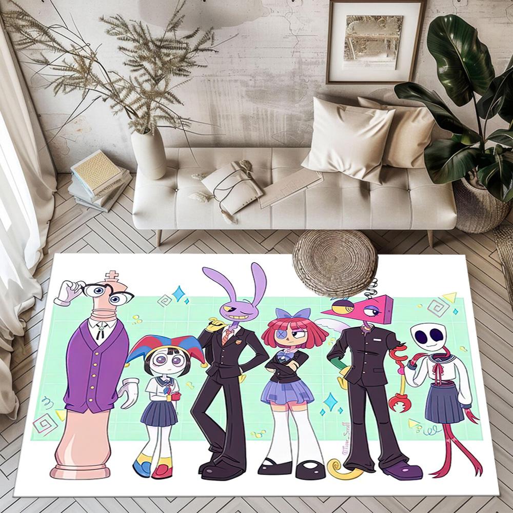 Digital Circus3 Square rugs are a great choice for living rooms, bedrooms, home décor, and as gifts.