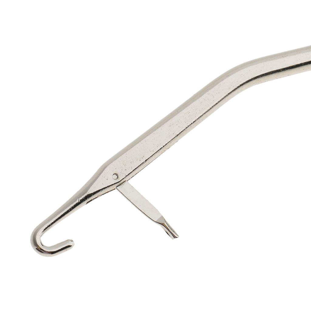 Wooden Bent Latch Hook Tool and Plastic Latch Hook Crochet Needle, Set of 2