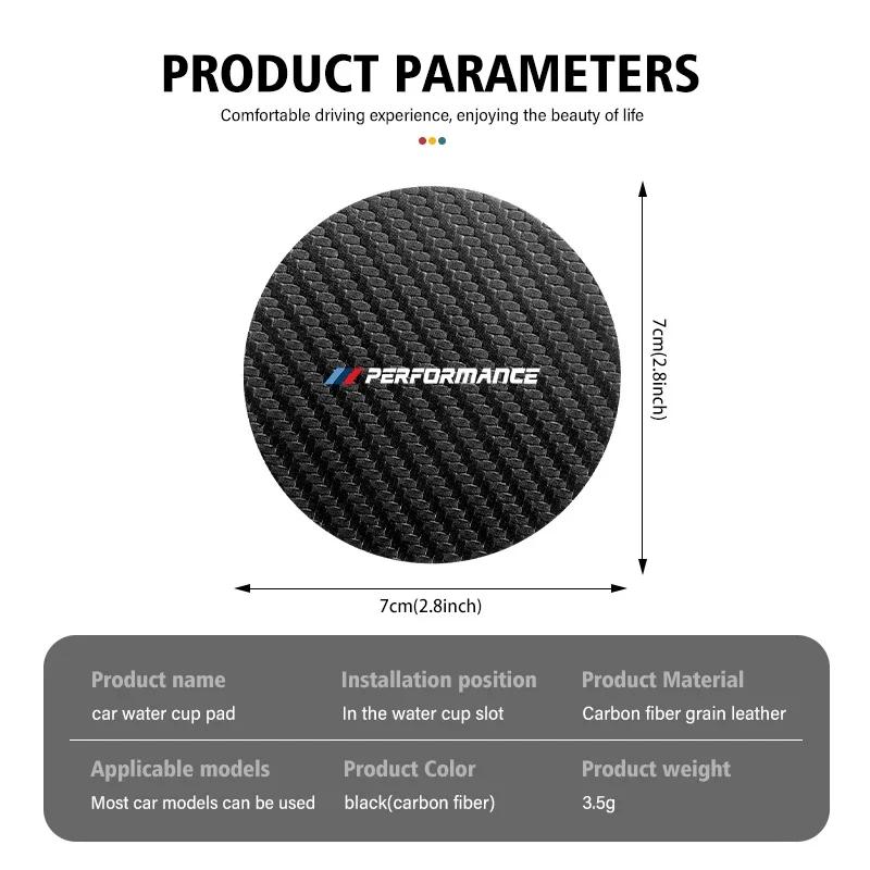 BAAY1 Car Sticker For BMW For BMW Car Universal Cup Holder Anti-Slip Insert Coasters Pads Accessories E30 E34 E36 E39 E46 E52 E53 E60