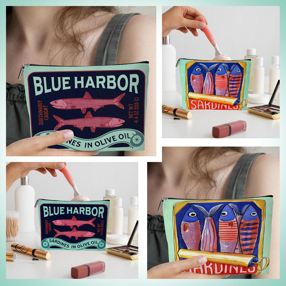Unisex Adult Makeup Bag Hypoallergenic Mini Cosmetic Pouch Multifunctional Tote Bag Polyester Shopping Bag Casual Handbag