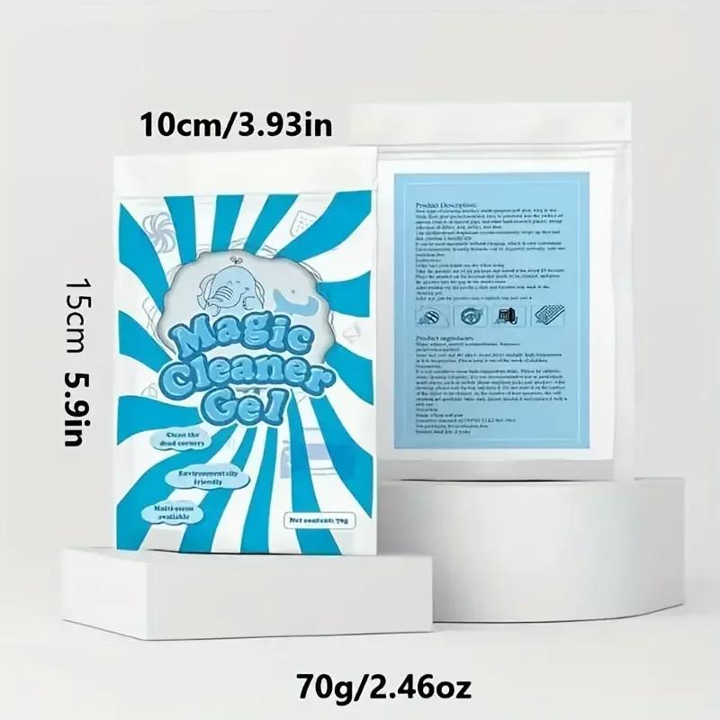 Gel Pulizia Auto Slime Fango Magico Rimuovi Sporco Polvere per Bocchette Auto Tastiera Computer Gel Strumento Pulizia Interni Auto 70G