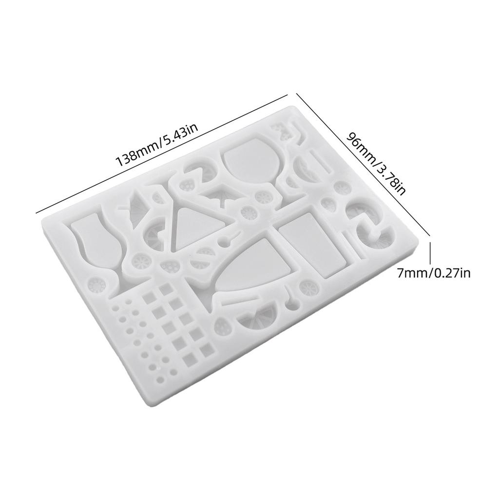 Multipurpose Silicone Mold Glitter Cocktail Drink Shape Decorating Handmade Jewelry Crafting Moulds Creative Present