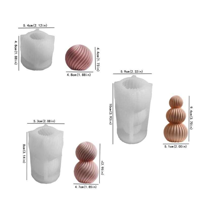Geometrics Sphere Candle Making Mould Heat Resistant Silicone for Artistics Candle and Decoration