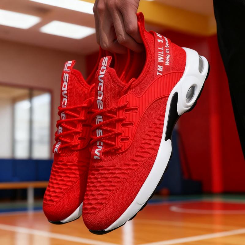 Men s Running Shoes Breathable Knit Sneakers Casual Fashion Lace Up Sneakers for Men Outdoor Walking Training Footwear 39
