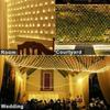 EU Plug LED Net Mesh String Light Waterproof Curtain Light  Christmas Decorations